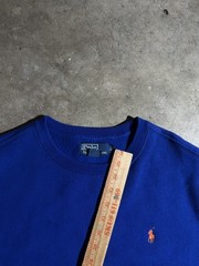 Vintage 90s Polo Ralph Lauren Sweatshirt Mens Size Large Blue W/ Orange Horse
