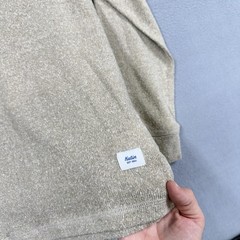Katin Hoodie Mens Medium Beige Lightweight Knit Pullover Solid Logo All Season