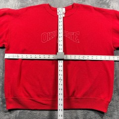 Vintage Ohio State Buckeyes Sweatshirt Mens XL Red Hanes Football NCAA Outdoor