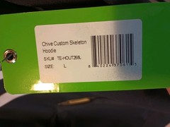 New Skeleton Jacket Hoodie Members Only The Chive Mens Size Large Full Zip