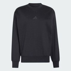 adidas Essentials 3-Stripes Fleece Sweatshirt Black