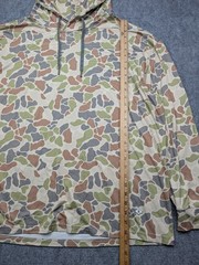 Burlebo Performance Hoodie Men 2XL Rockport Camo UPF 50 Outdoor Athleisure Green