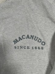 Macanudo Classics Sweatshirt Mens Large Gray Waffle Knit Crewneck Pullover Logo