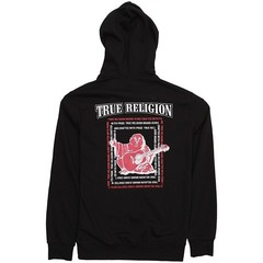 True Religion Radiant Buddha Zip Hoodie – Mens – Jet Black – Graphic Design