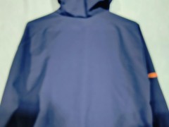 Adidas Hoodie Mens L Blue Pullover 1/4 Zip Hooded Pockets Breathable Lightweight