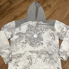 Redhead Hoodie Tundra White Camouflage Hunting 3D Camo Deer Skull Men Size Large