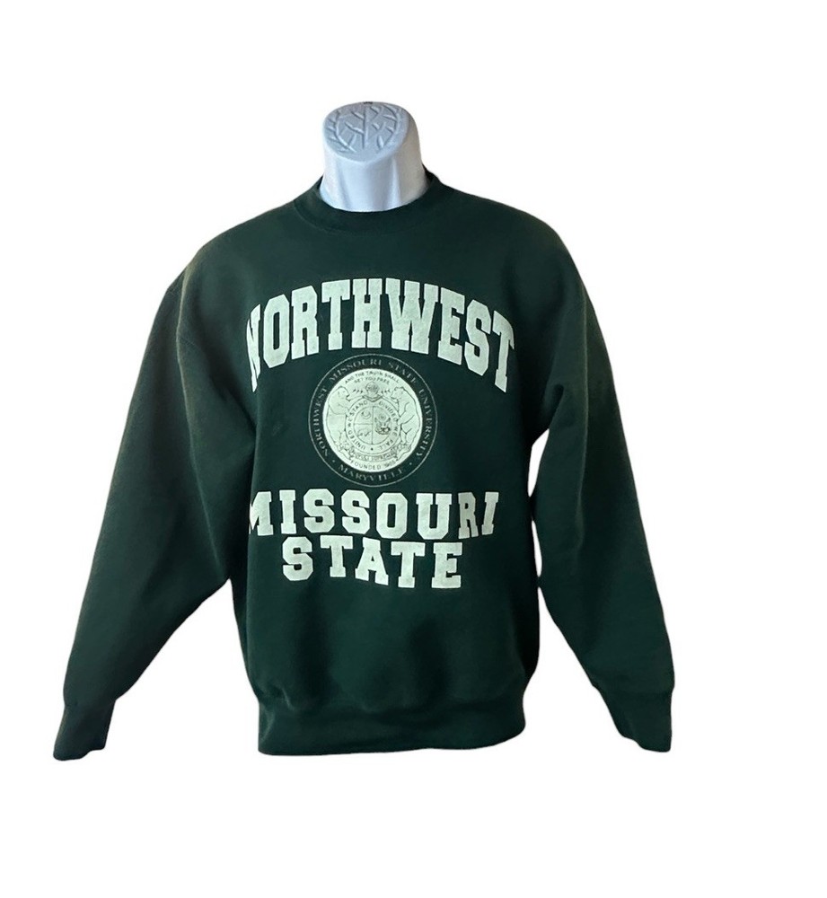 Vtg Northwest Missouri State University Green Crewneck Sweatshirt Collegiate L