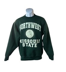 Vtg Northwest Missouri State University Green Crewneck Sweatshirt Collegiate L