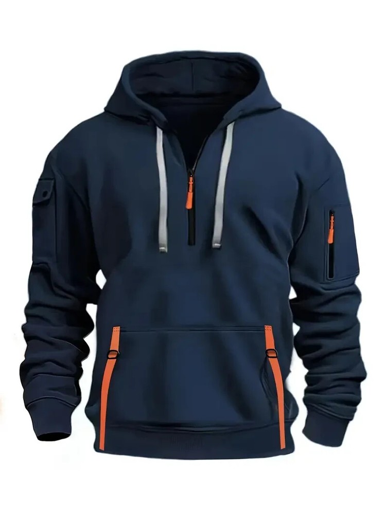 Coat/Sweatshirt, Men’S Casual Hooded Sports -Polyester Knit XXXL (CHEST 46-48)
