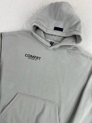 Comfrt Hoodie Mens Large Gray Fleece Pullover Coordinates Graphic Sweatshirt