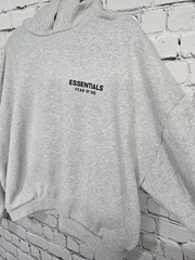 Fear Of God Essentials Classic Hoodie XL Dark Oatmeal Gray Oversized Streetwear