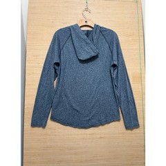 Unbranded Mens Small Blue Heathered Lightweight Performance Hoodie Kettlebell