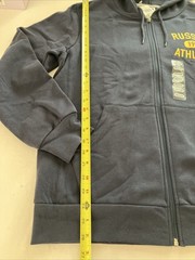 Russell Athletic Full Zip Hoodie Jacket Navy Blue Mens Medium 1902 Logo NWT