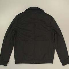 Ben Sherman Men’s Faux Suede Bomber Jacket Size Small Black Microfiber Full Zip