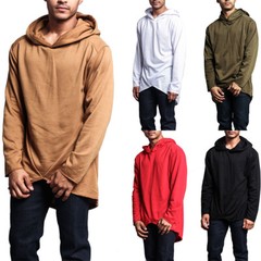 Victorious Men’s Long Length Fishtail Pullover Hoodie Sweater JK700