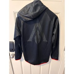 Black Difuzed Assassin’s Creed Odyssey technical hexagonal zip hoodie. Large