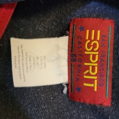 ESPRIT Men’s VTG Hooded Pullover Colorblock Sweatshirt Blue Fade Grunge Sz L 90s
