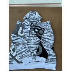 Ecko Unltd Mens White Camo Hoodie Rhino Logo Streetwear Sweatshirt XL EO31H642