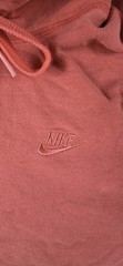 Nike Sweater Mens Small Coral Swoosh Logo Club Fleece Pullover Sweatshirt Hoodie