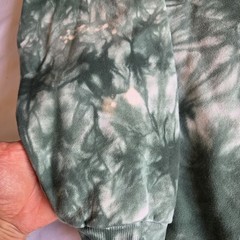 YoungLA Green White Tie-Dye Lrg Cotton Pullover Graphic Sweater Fitness Gymwear