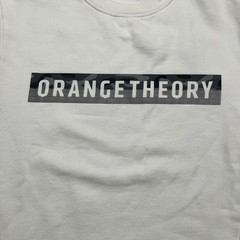 Orangetheory Fitness Mens Small White Crewneck Sweatshirt Camo Graphic Pullover