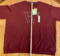 Houston White Mens 4XL Maroon Red Graphic Crewneck Sweatshirt NWT Flawed