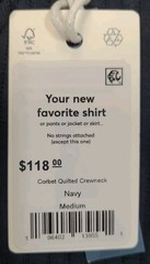 New Marine Layer Corbet Quilted Crewneck Men’s US Size M