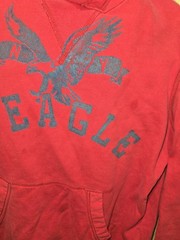 Retro Y2K American Eagle Outfitters Red Hoodie