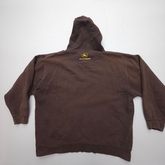 John Deere Hoodie Mens XL Spellout Logo Farmer Ranch Workwear Pullover