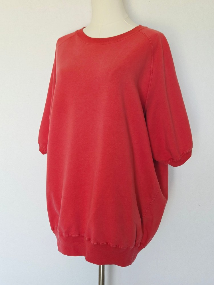Vintage Polo Ralph Lauren Terry Knit Raglan Short-Sleeve Sweatshirt Coral Sz.L