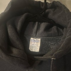 Port & Company Black Fleece Graphic Print Hoodie Pullover M Hooded Pockets