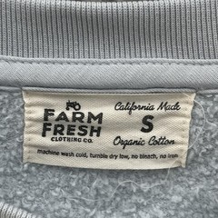 Farm Fresh Girdwood Brewing Sweatshirt Men Small Grey Organic Cotton Sustainable