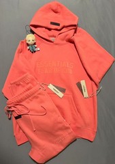 essentials coral hoodie and pant set