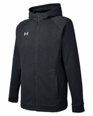 New Under Armour Fleece Hoodie Full Zip Hustle Black Small XL 2XL