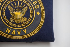 US MILITARY VTG 90s RETRO USA MADE NAVY HOODIE SOFFE SWEATSHIRT REFLECTIVE SZ S