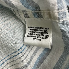 Bar III Hooded Shirt Men Medium Blue Striped Henley Pullover Short Sleeve Casual