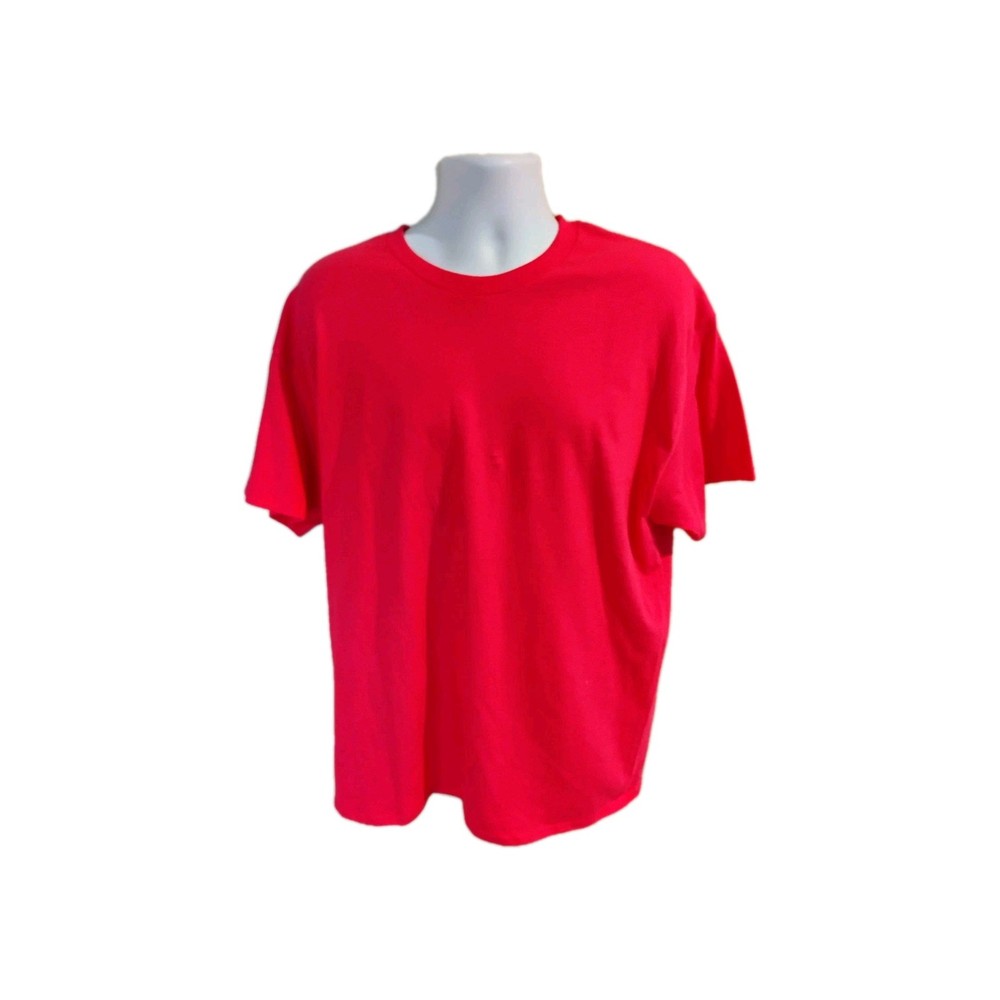 GILDAN UNISEX PINK HEAVY COTTON T-SHIRT SIZE X LARGE NEW WITH TAGS