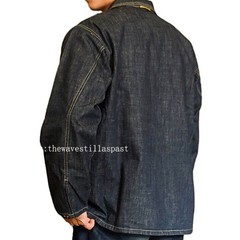 Mens Denim Pullover Smock Work Shirt – American Retro Cargo Military Style