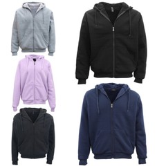 Mens Women’s Thick Zip-Up Hoodie w Sherpa Fur Winter Unisex Hooded Jacket Jumper