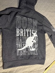 Kangol Born British Hoodie Raised On Streets New York “from The Jump” Men’s L