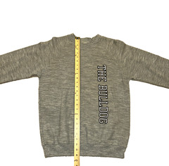 THE BULLDOG Sweatshirt Unbranded Medium Crew Neck Pullover Unisex Heathered Gray