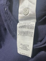 True Religion Hoodie Mens Medium Blue White Color Block 1/4 Button Up Sweater