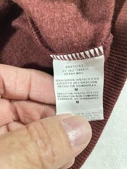 Champion Pullover Hoodie M Pocket Large Logo Burgandy Drawstring