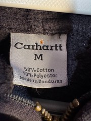 Carhartt Men’s Medium Black Full Zip Hoodie Fleece Lined Workwear Sweatshirt