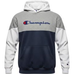 Champion Mens Colorblock Hoodie Navy Grey White Embroidered Logo XLT Tall NEW