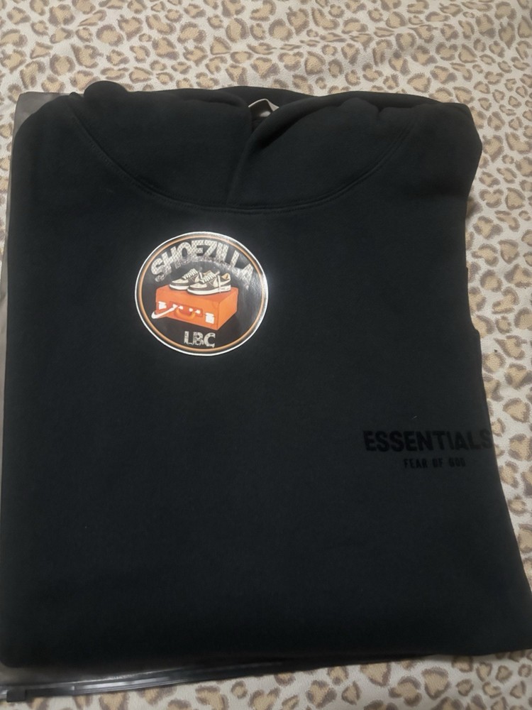 Essentials Black Stretch Limo Hoodie size L