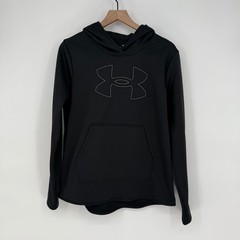 Under Armour Black Logo Hoodie Sweatshirt Size M