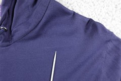 Ralph Lauren Purple Label Hoodie Mens Medium Blue Full Zip Jersey Logo Pockets