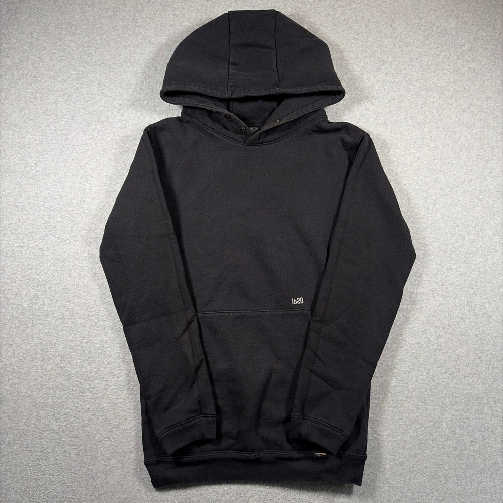 1620 Workwear Pullover Hoodie Mens Small Black Cordura Heavyweight Made in USA