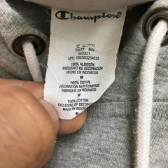 Champion Hoodie Medium Adult Gray Heather Pullover Sweatshirt Athletic Mens M